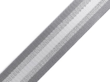 Hladký oboustranný popruh s lurexem šíře 50 mm (Balení 1 m, Varianta 1 růžová sv. měděná)