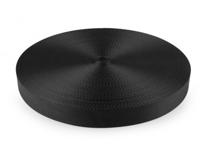 Hladký popruh s leskem šíře 30 mm (Balení 1 m, Varianta černá)