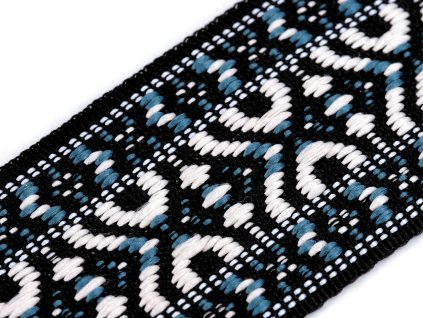 Vzorovka / popruh šíře 47 mm (Balení 1 m, Varianta modrá černá)