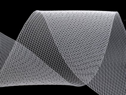 Modistická krinolína na vyztužení šatů a výrobu fascinátorů šíře 10 cm (Balení 1 m, Varianta 1 (CC01) bílá)