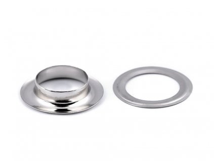 Průchodky s podložkou vnitřní Ø12 mm / vnější Ø21 mm lesklé (Balení 10 pár, Varianta 1 nikl)