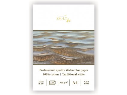 Akvarelový papír Professional quaity SMLT blok A4 300 g/m2, 10 listů