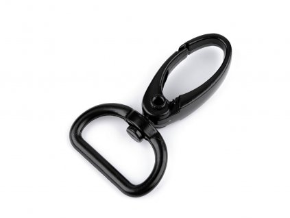 Kovová karabina otočná, průvlek 20 mm (Balení 10 ks, Varianta černá)