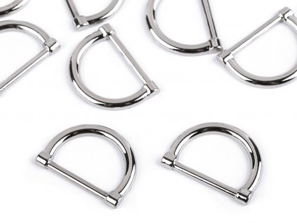 Polokroužek na textil a doplňky šíře 20 mm plochý (Balení 10 ks, Varianta 1 nikl)