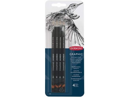 DERWENT GRAPHIC Soft 4 grafitové tužky 39005