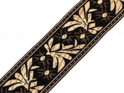 Vzorovka šíře 40 mm (Balení 1 m, Varianta černá zlatá)