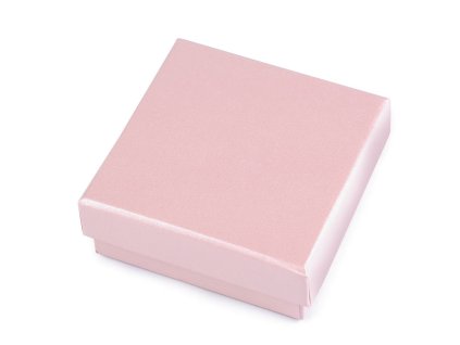 Krabička na šperky 9x9 cm (Balení 1 ks, Varianta 1 pudrová perleť)