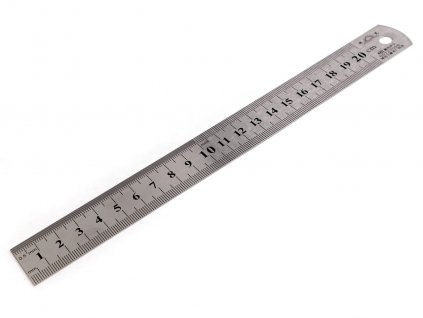 Kovové pravítko délka 20 cm (Balení 1 ks, Varianta nikl)