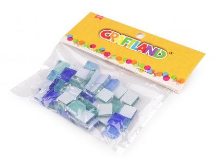 Mozaikové kamínky skleněné (Balení 1 sáček, Varianta 1 modrá)