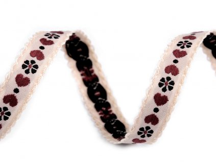 Vzorovka srdce šíře 15 mm (Balení 1 m, Varianta 1 (10mm) bílá)