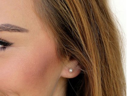 Perlové náušnice z nerezové oceli (Balení 1 pár, Varianta 1 (4 mm) perlová)