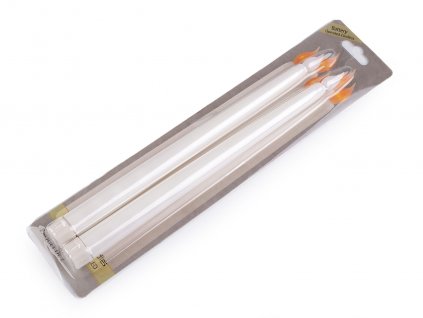 LED svíce kónická na tužkové baterky Ø2 cm (Balení 2 ks, Varianta bílá)