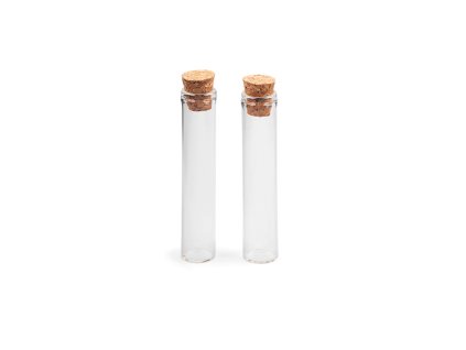 Skleněná lahvička s korkem 10x55 mm (Balení 12 ks, Varianta transparent)