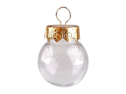 Baňka k dozdobení Ø4 cm (Balení 10 ks, Varianta 1 transparent stříbrná)