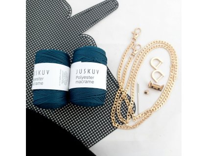 Balíček na výrobu vyšívaného psaníčka- petrolejový