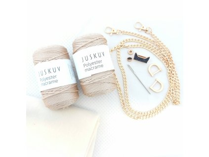 Balíček na výrobu vyšívaného psaníčka- světle hnědý