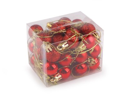 Vánoční baňky Ø20 mm (Balení 1 krab., Varianta 1 bílá)