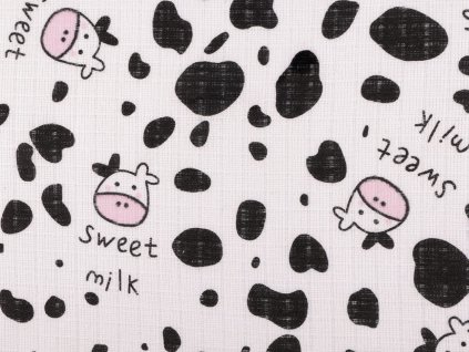 Bavlněná plenkovina / mušelín kravička (Balení 1 m, Varianta (322T) bílá)