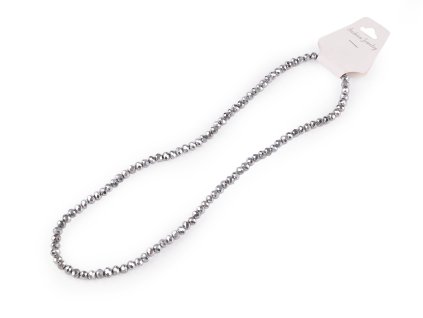 Náhrdelník pružný z broušených skleněných korálků (Balení 1 ks, Varianta 2 zelená jablková AB)