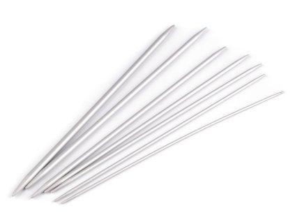 Ponožkové jehlice hliníkové č. 2; 2,5; 3; 3,5; 4; 4,5; 5 (Balení 1 sada, Varianta 1 (2 mm) nikl)