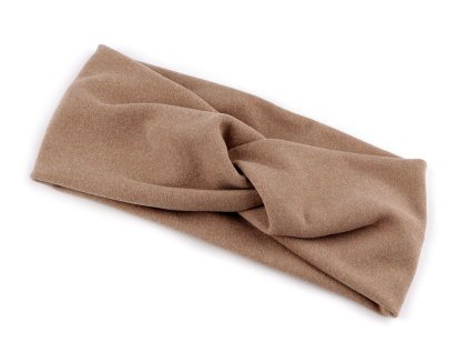 Dámská čelenka soft fleece křížená (Balení 1 ks, Varianta 1 krémová světlá)