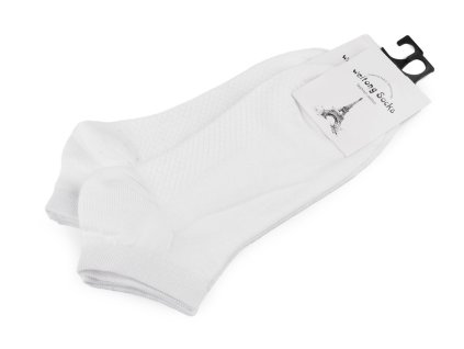 Bavlněné ponožky kotníkové unisex (Balení 2 pár, Varianta 1 bílá)