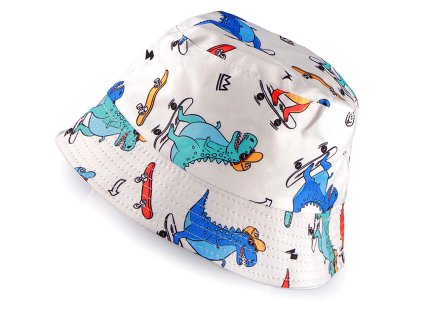 Dětský / chlapecký letní klobouk dinosaurus (Balení 1 ks, Varianta 1 bílá)