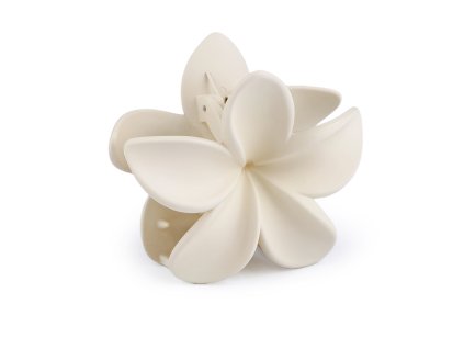 Skřipec do vlasů květ (Balení 1 ks, Varianta 1 béžovobílá)