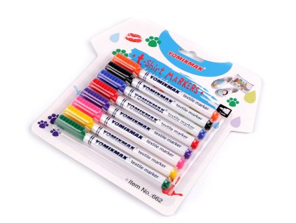 Fixy na textil sada 8 ks (Balení 1 sada, Varianta mix)