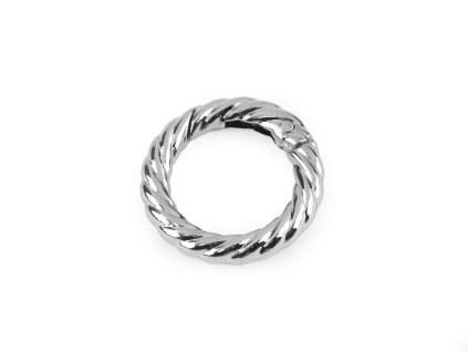 Karabina kulatá ozdobná Ø20 mm (Balení 1 ks, Varianta 1 nikl)