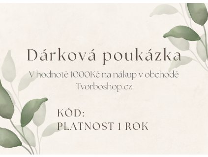 Dárkový poukaz na 1000 Kč