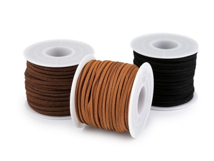 Řemínek imitace kůže šíře 2 mm (Balení 20 m, Varianta 1 hnědá)