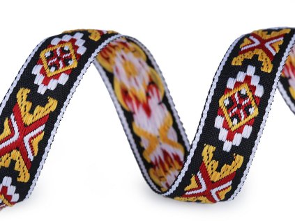 Prýmek / vzorovka indiánský motiv šíře 20 mm (Balení 49.5 m, Varianta 1 modrá)