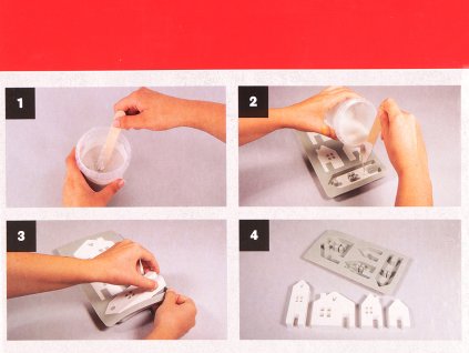 Silikonová odlévací forma na výrobu domečků (Balení 1 ks, Varianta 2 šedá nejsvětlejší)