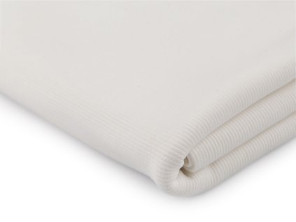 Úplet bavlněný elastický žebrovaný - tunel (Balení 1 m, Varianta 1 bílá)