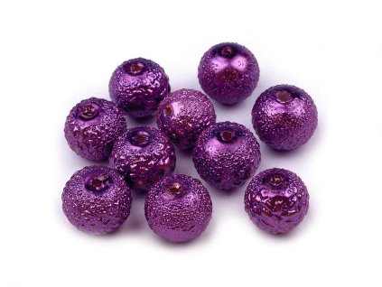 Skleněné voskové perly vroubkované Ø8 mm (Balení 750 ks, Varianta 01 bílá)