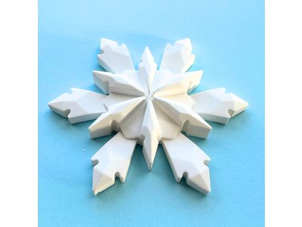 Bílý odlitek k dotvoření- Vločka