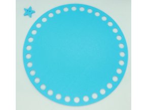 Plastové dno kruh 15cm, světle modré