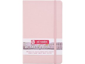 Talens Art Creation Sketch Book - skicák v pastelově růžové tvrdé vazbě 13x21cm 80 listů 140 g