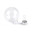 Baňka k dozdobení Ø6 cm (Balení 2 ks, Varianta 1 transparent stříbrná)