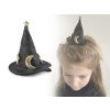 Sponka do vlasů čarodějnický klobouk (Balení 1 ks, Varianta černá zlatá)