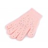 Dámské / dívčí pletené rukavice s kamínky (Balení 1 pár, Varianta 2 růžová sv.)