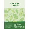 Barevné papíry Blok Happy Color Deco Green A4 170 g 20 listů