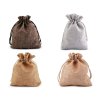 Dárkový pytlík 10x12 cm imitace juty (Balení 10 ks, Varianta 2 hnědá tmavá)