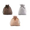 Dárkový pytlík 10x12 cm imitace juty (Balení 10 ks, Varianta 2 hnědá tmavá)