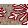 Vánoční dárkový pytlík vločky s glitry 20,5x30,5 cm imitace juty (Balení 1 ks, Varianta režná přírodní)