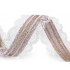 Jutová stuha s krajkou šíře 55 mm (Balení 1 m, Varianta režná přírodní bílá)