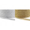 Šňůra kroucená s lurexem Ø3 mm (Balení 20 m, Varianta 2 stříbrná)