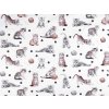 Bavlněná látka / plátno kočky (Balení 1 m, Varianta 1 (22080-1) bílá)