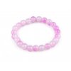 Náramek pružný ze skleněných korálků (Balení 1 ks, Varianta 2 růžová nejsv. transparent)